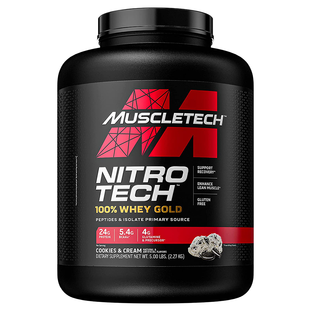 Muscletech Nitro Tech Whey Gold, Cookies and Cream, 5.03 Lb
