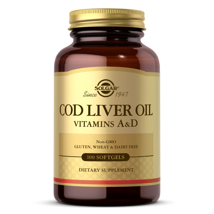 Solgar Cod Liver Oil Vitamins A & D 100 Softgels