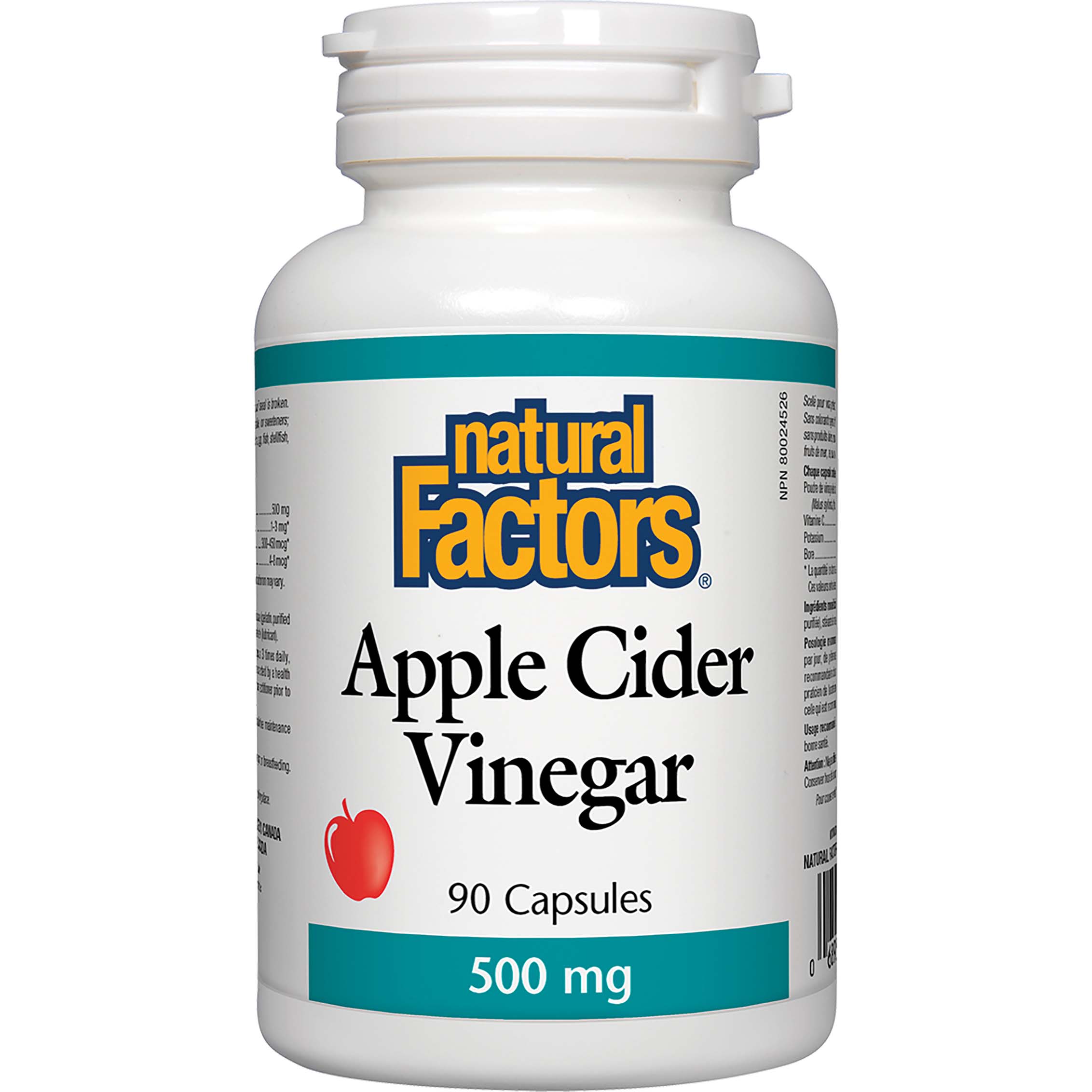 Natural Factors Apple Cider Vinegar 90 Capsules 500 mg
