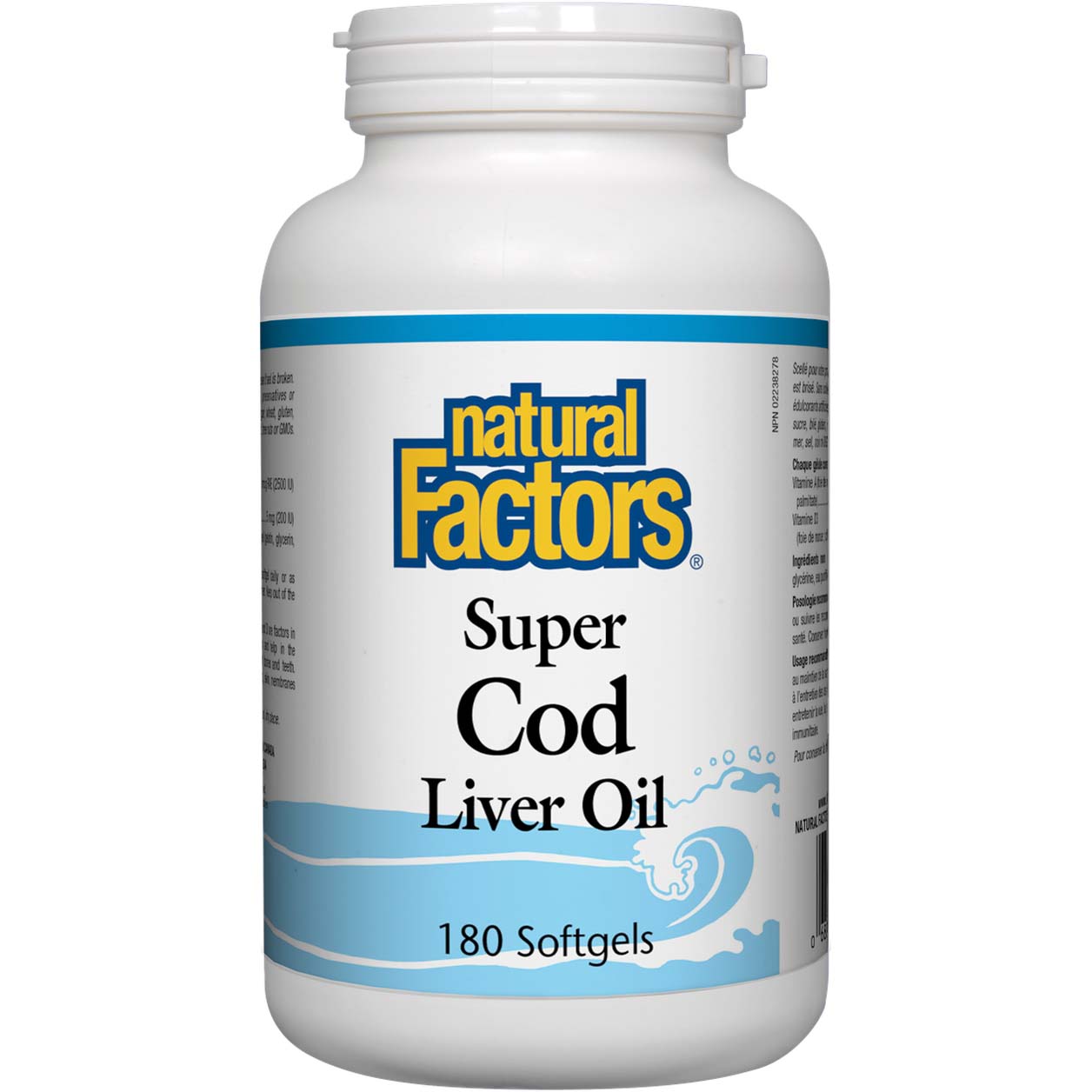 Natural Factors Super Cod Liver Oil, 180 Softgels