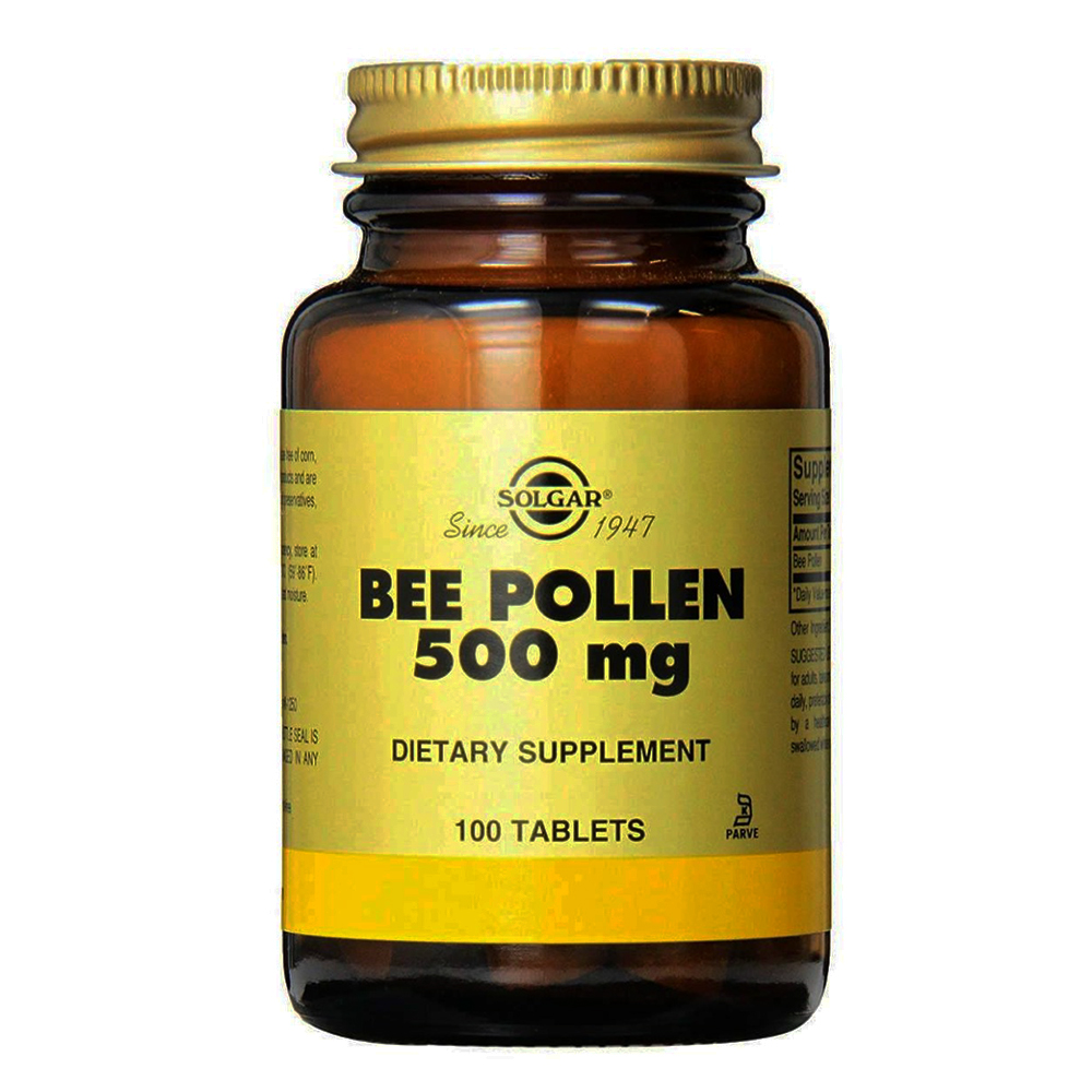 Solgar Bee Pollen, 500 mg, 100 Tablets