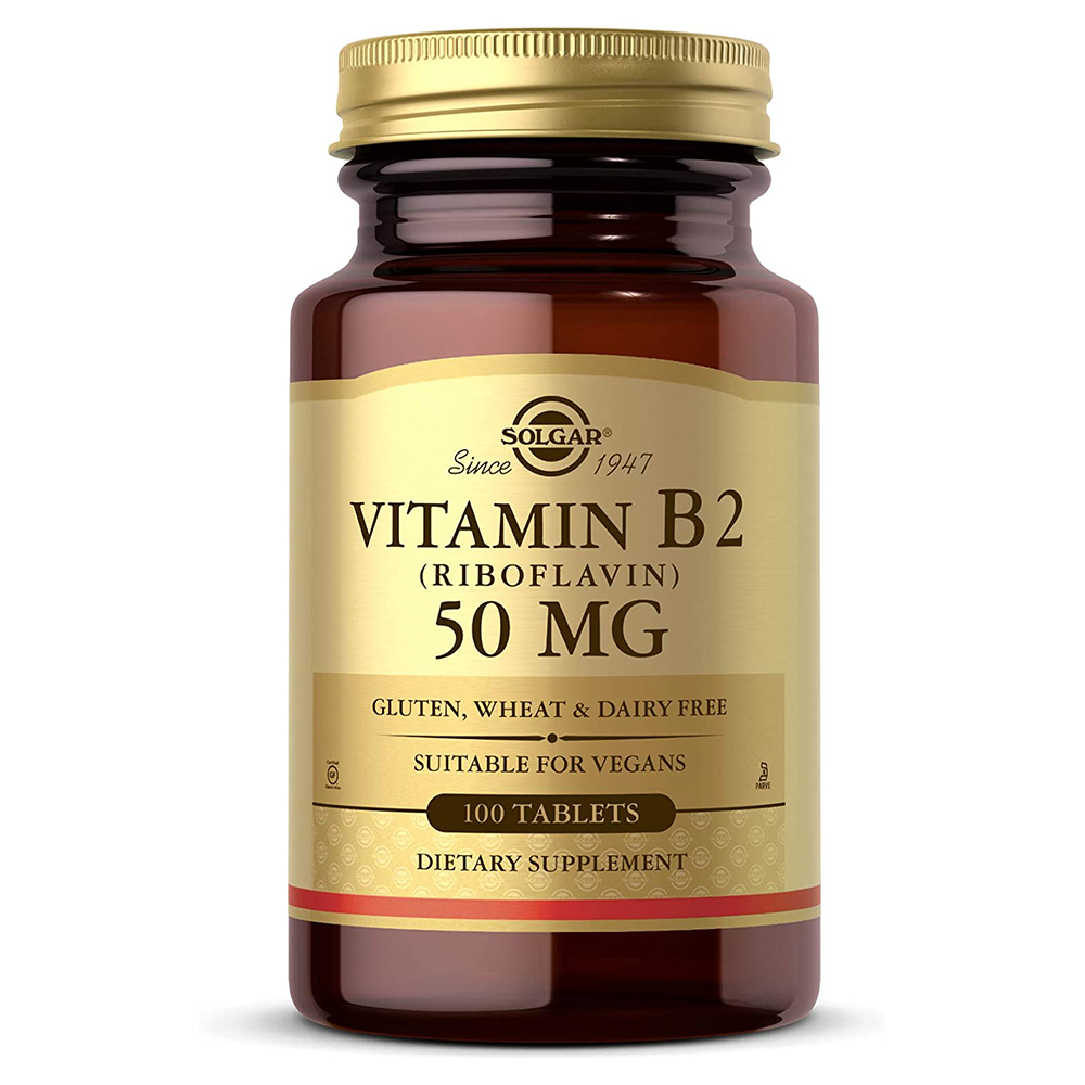 Solgar Vitamin B2 Riboflavin 100 Tablets 50 mg