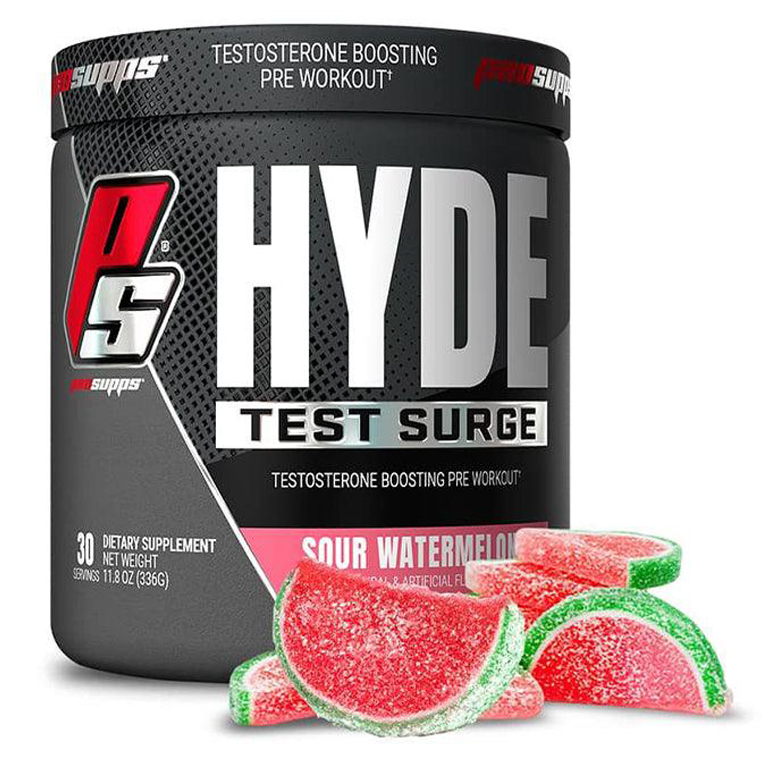 Pro Supps HYDE Test Surge, Watermelon, 30, Delivers Extreme Energy, Maximizes Power Output