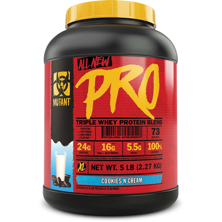 Mutant New Look Pro Triple Whey, Cookies and Cream, 5 LB