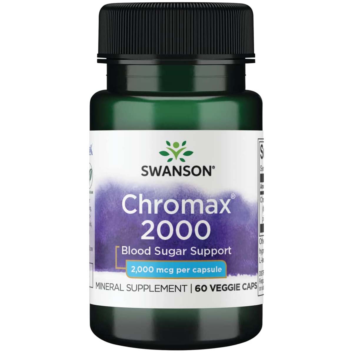 Swanson Chromax 2000, 2000 mcg, 60 Veggie Capsules
