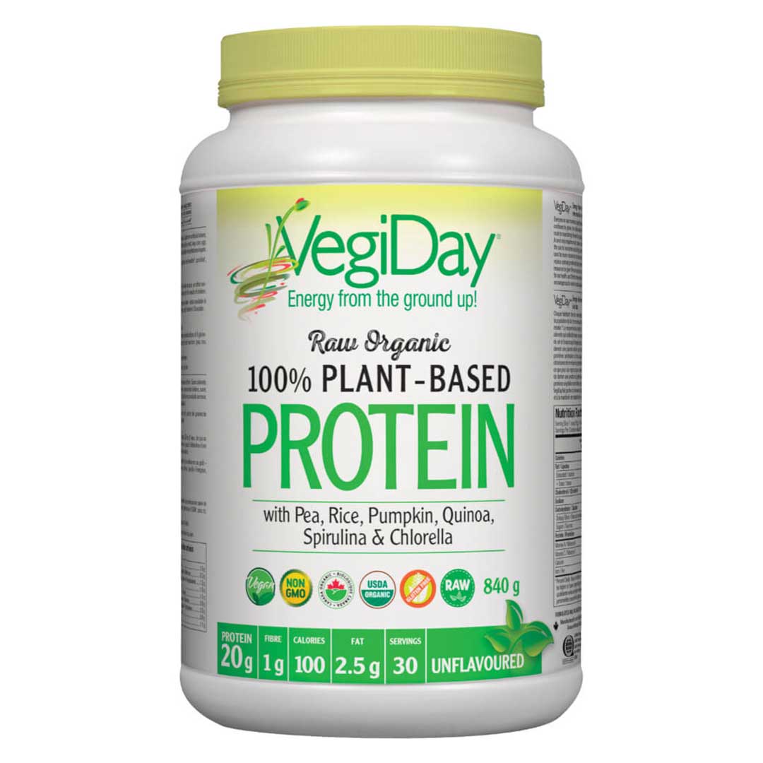 VegiDay Raw Organic Plant-Based Protein, Unflavored, 30
