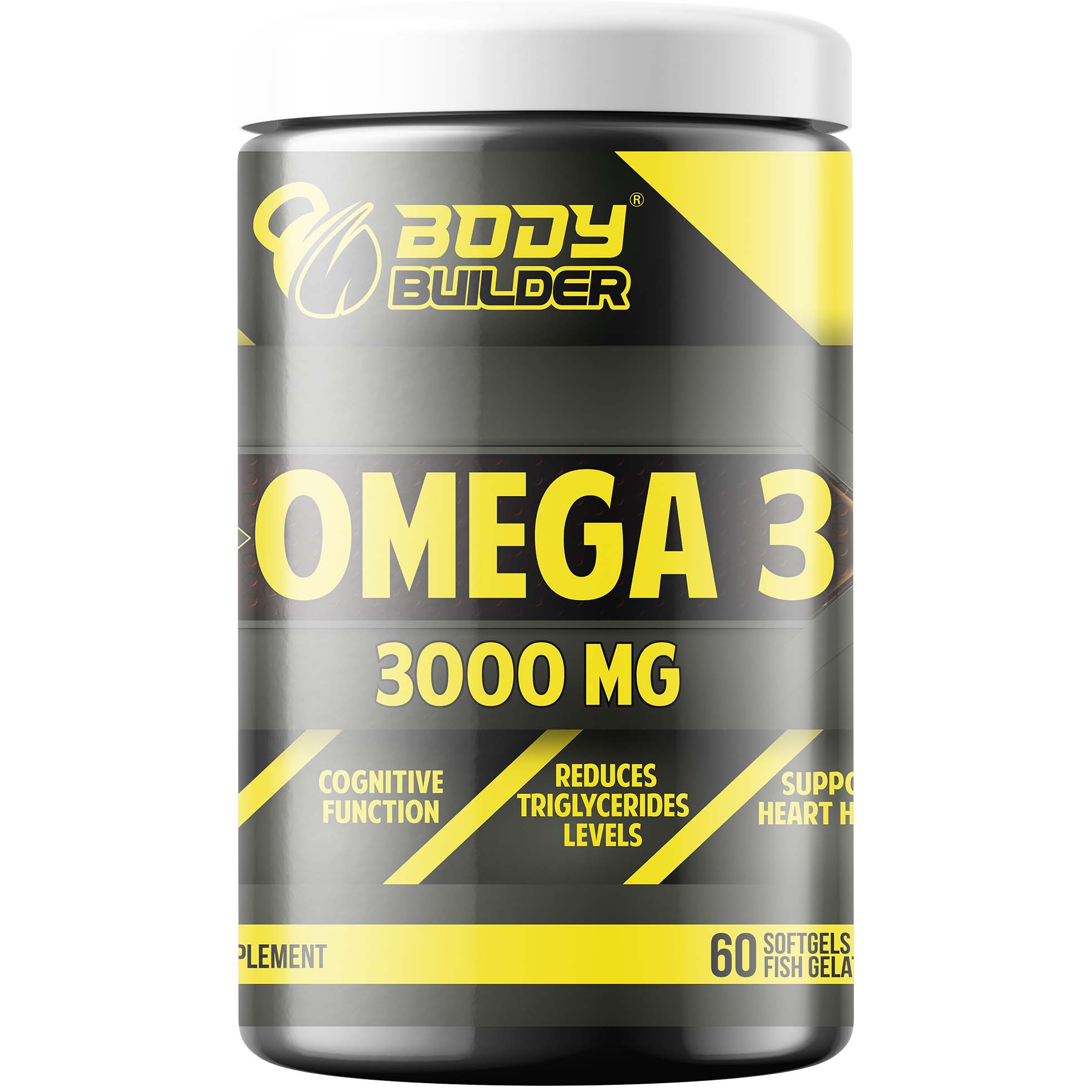 Body Builder Omega-3, 60 Softgels, 3000 mg