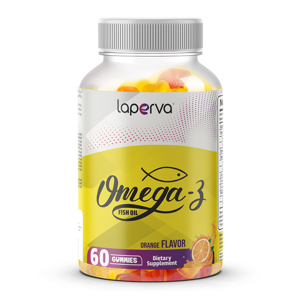 Laperva Omega-3 Fish Oil, Orange, 60 Gummies