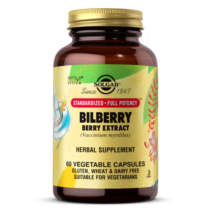 Solgar Sfp Bilberry Berry Extract, 60 Vegetable Capsules