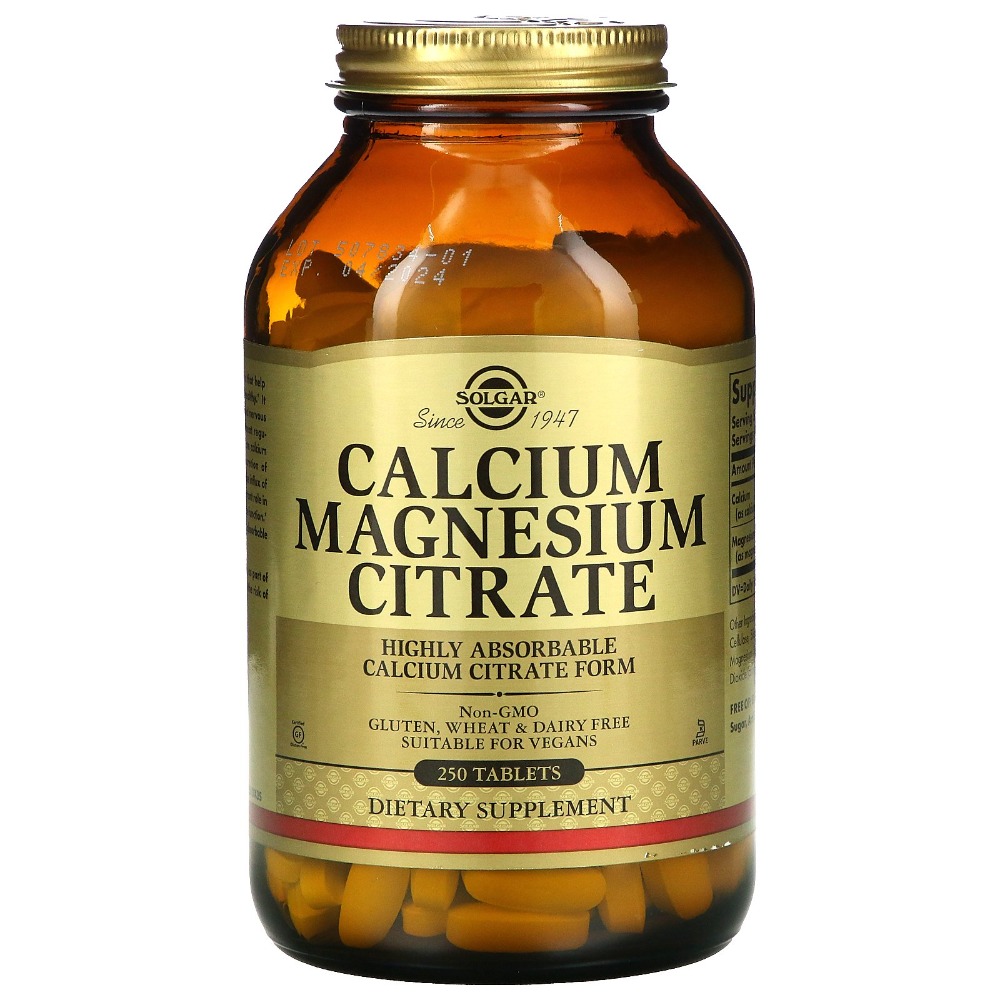 Solgar Calcium Magnesium Citrate 250 Tablets