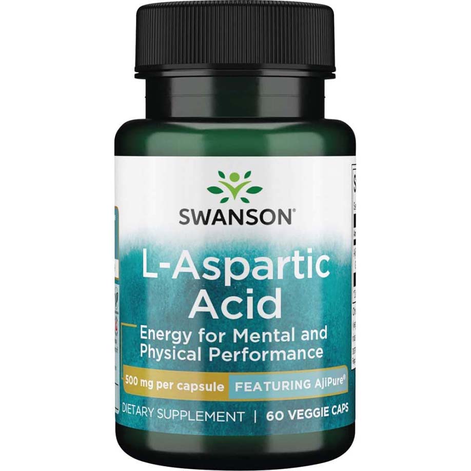 Swanson L Aspartic Acid 60 Veggie Capsules 500 mg