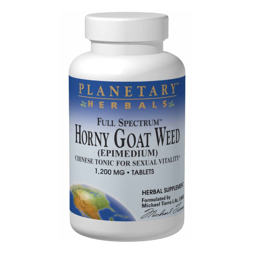 Planetary Herbals Horny Goat Weed Full Spectrum 30 Tablets 1200 mg
