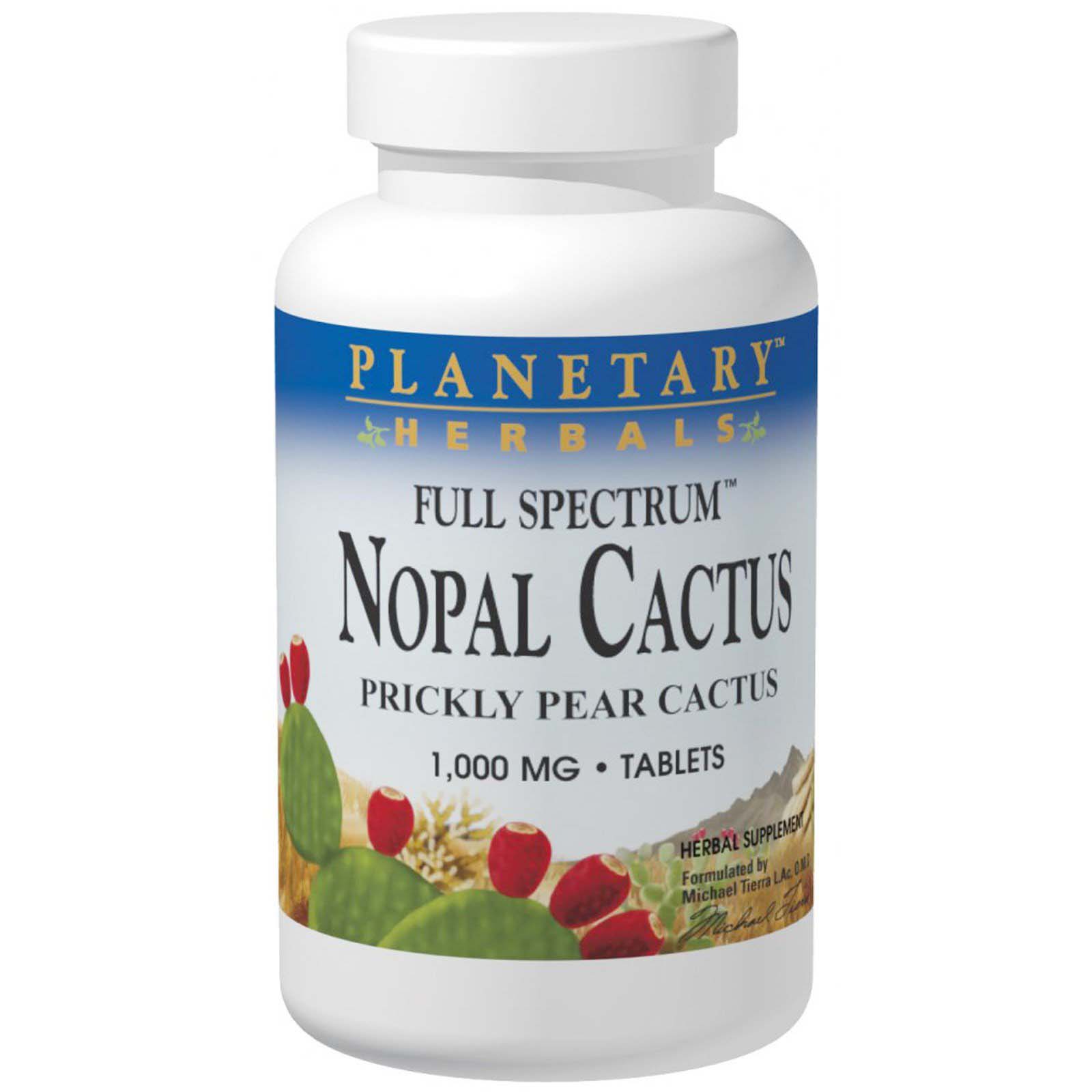 Planetary Herbals Nopal Cactus Full Spectrum, 1000 mg, 60 Tablets