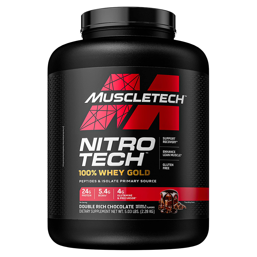 Muscletech Nitro Tech Whey Gold, Double Rich Chocolate, 5 LB