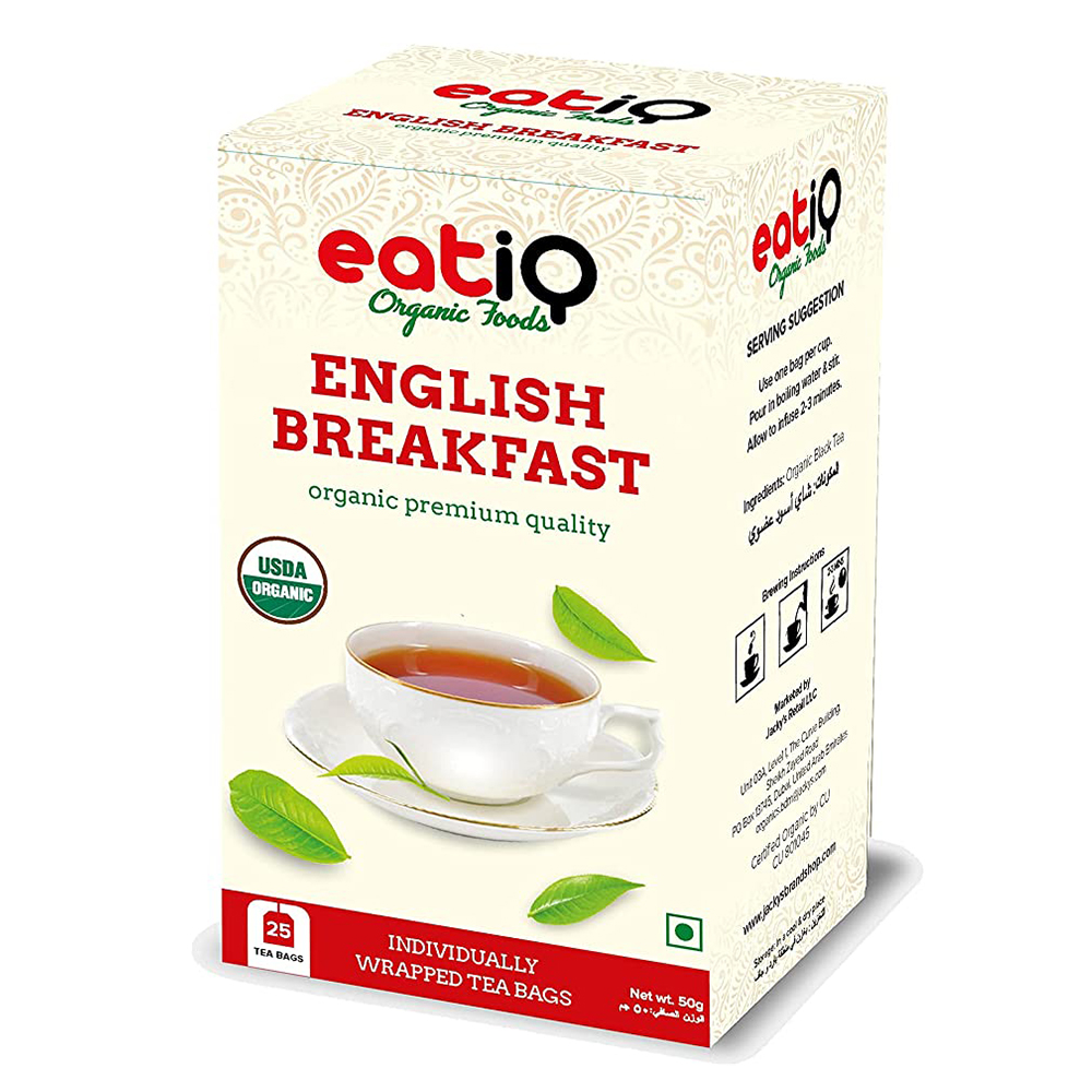 Eatiq Organic Foods English Breakfast Tea, 25 Bags