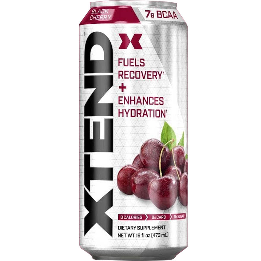 Xtend Carbonated Zero Sugar Hydration & Recovery Drink 1 Piece Black Cherry