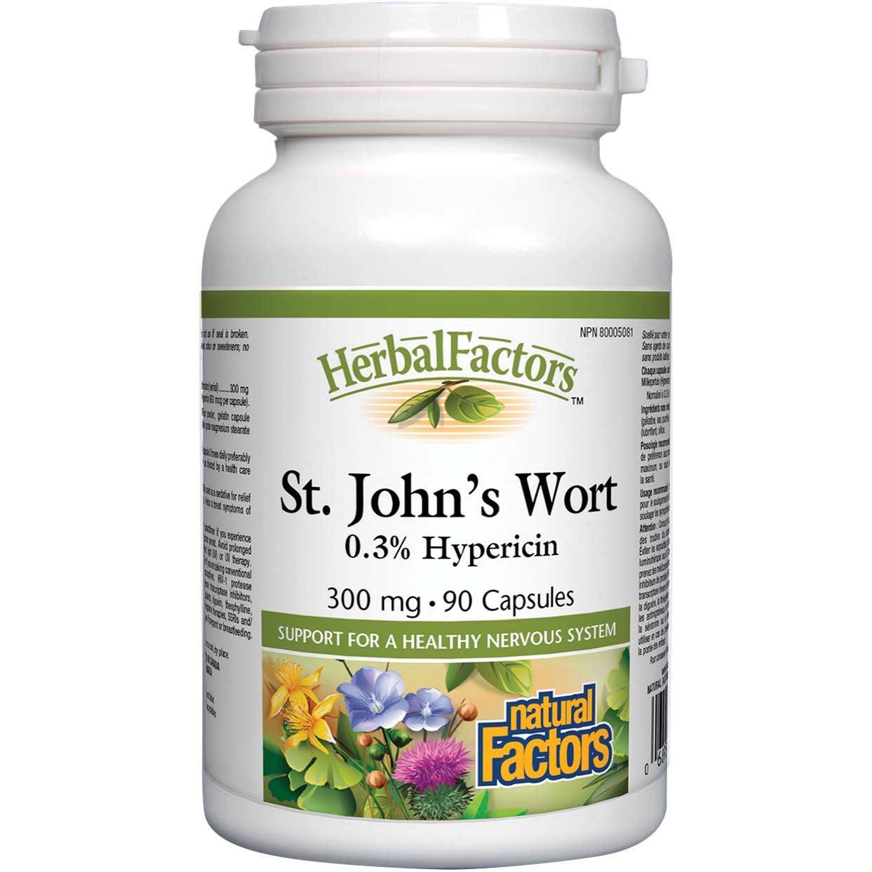 Natural Factors St. John's Wort, 300 mg, 90 Capsules