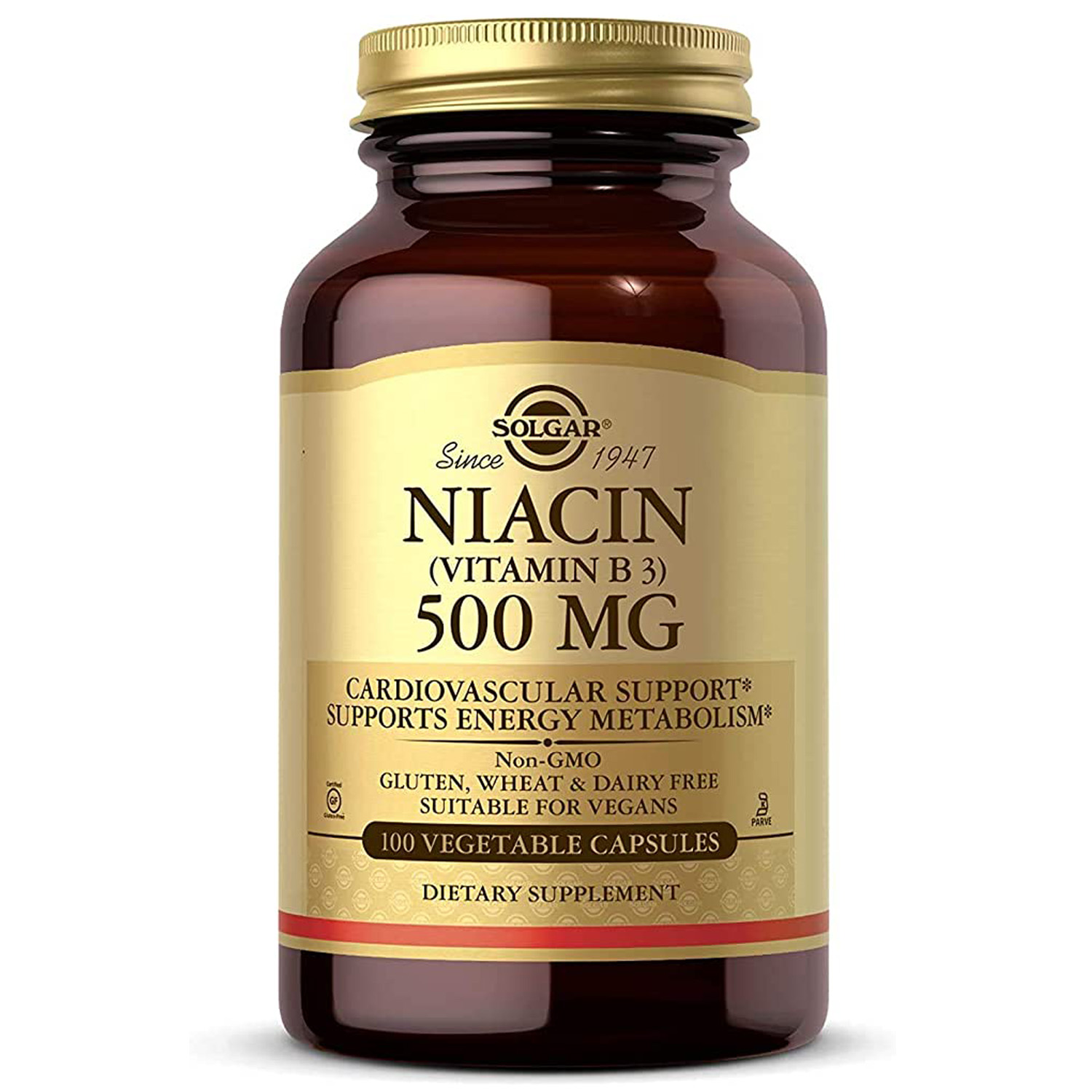 سولجار النياسين (فيتامين ب3), 500  ملجم, 100 حبة