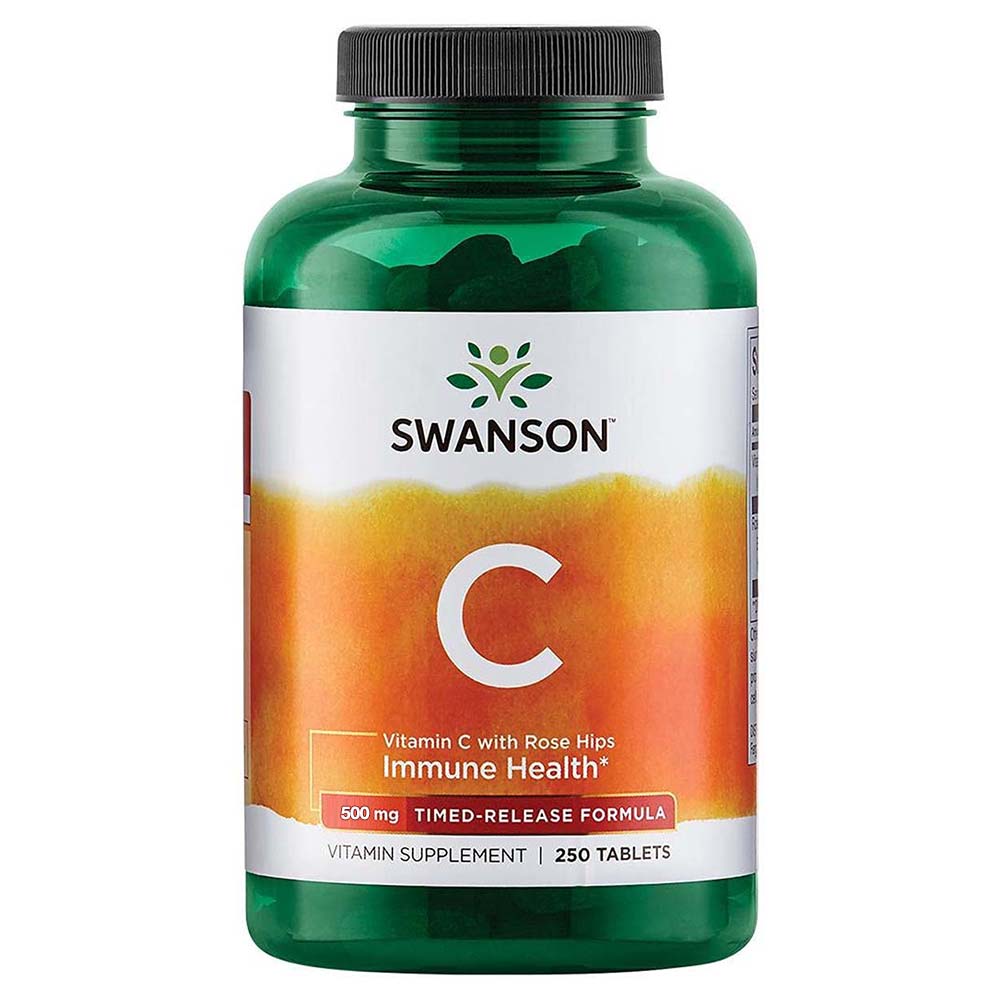 Swanson Vitamin C with Rose Hips Timed Release 250 Capsules 500 mg
