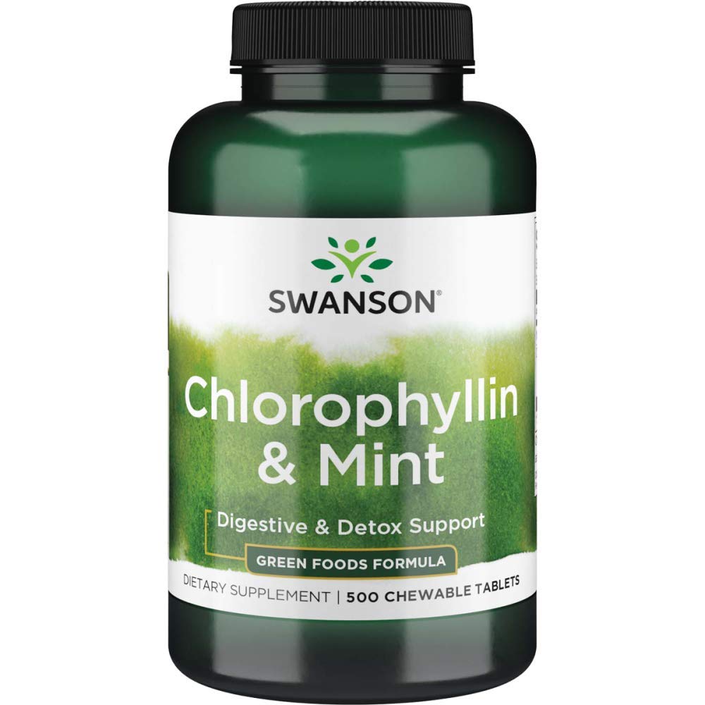 Swanson Chlorophyllin and Mint, 500 Chewable Tablets