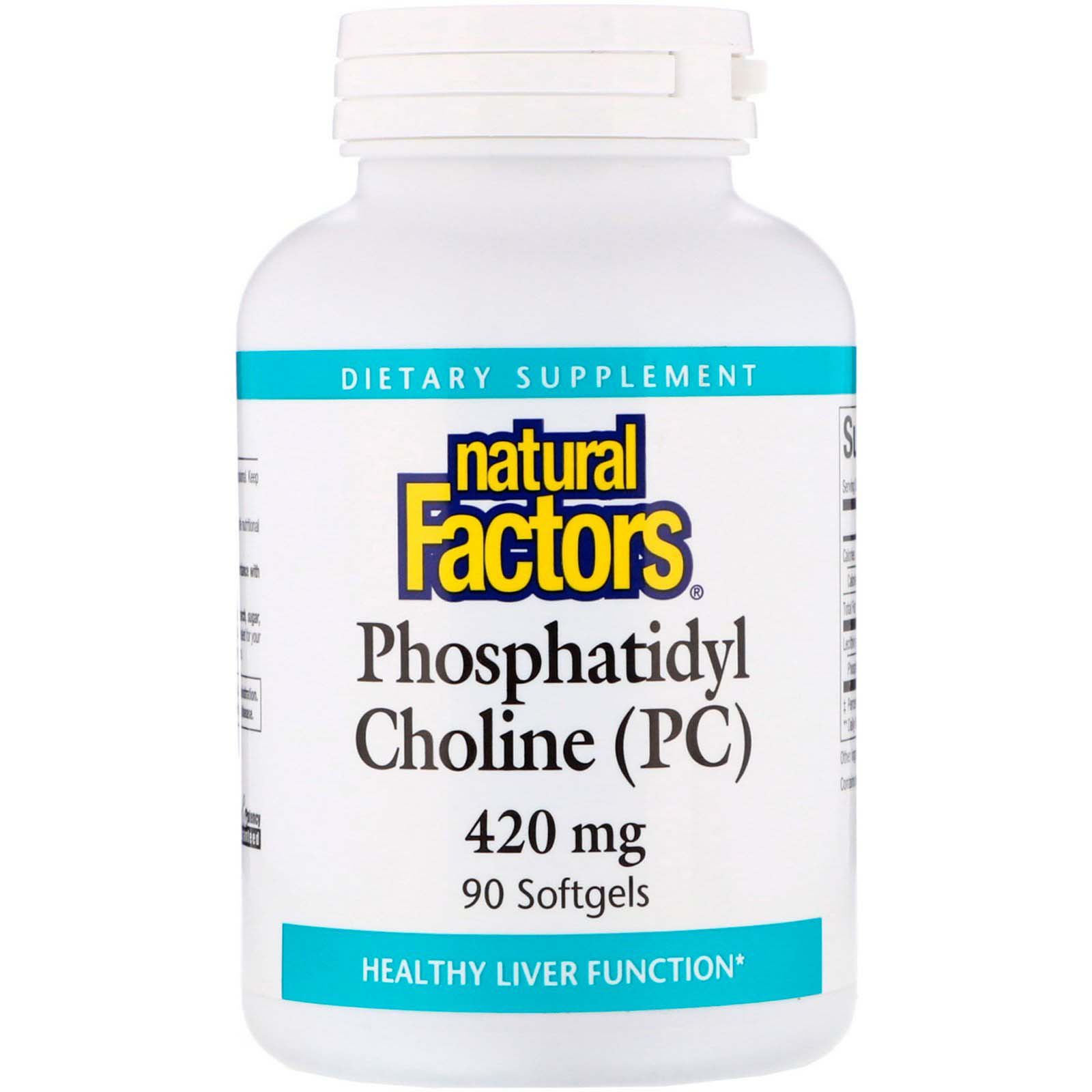 Natural Factors Phosphatidyl Choline, 420 mg, 90 Softgels