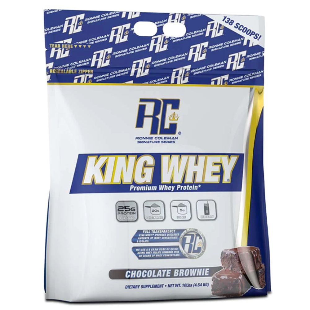 Ronny Coleman King Whey Protein, Chocolate Brownie, 10 LB