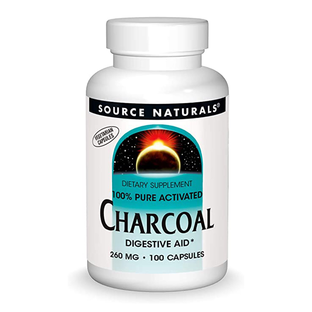 Source Naturals Charcoal 100 Capsules 260 mg