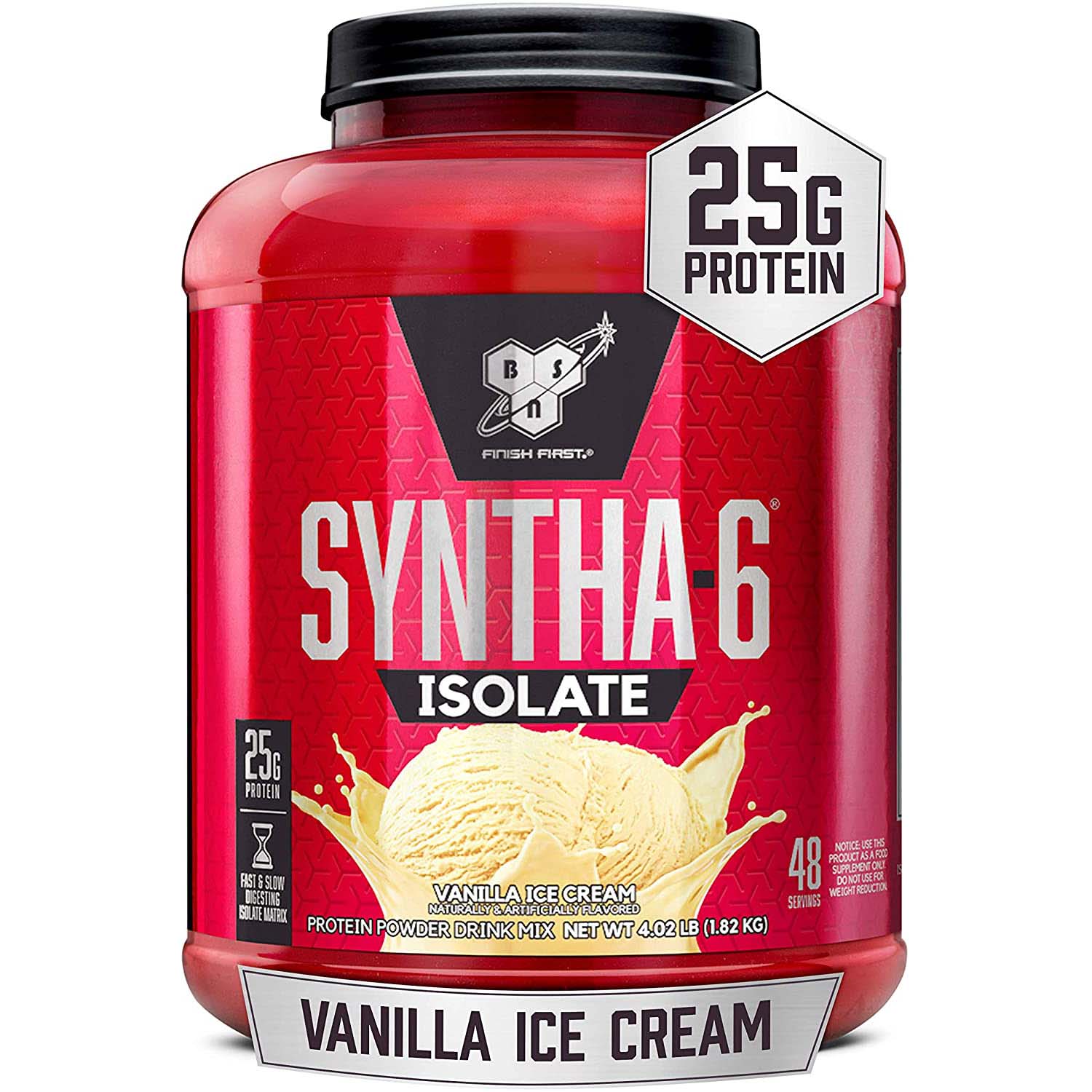 Bsn Syntha 6 Isolate, Vanilla Ice Cream, 4 LB