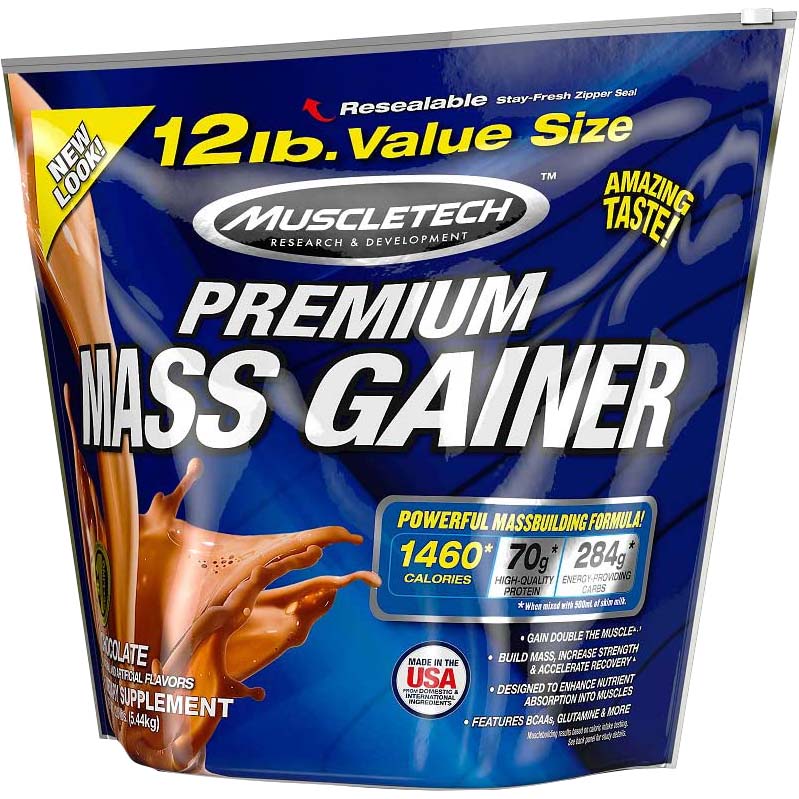 Muscletech Premium Mass Gainer, Milk Chocolate, 12 LB