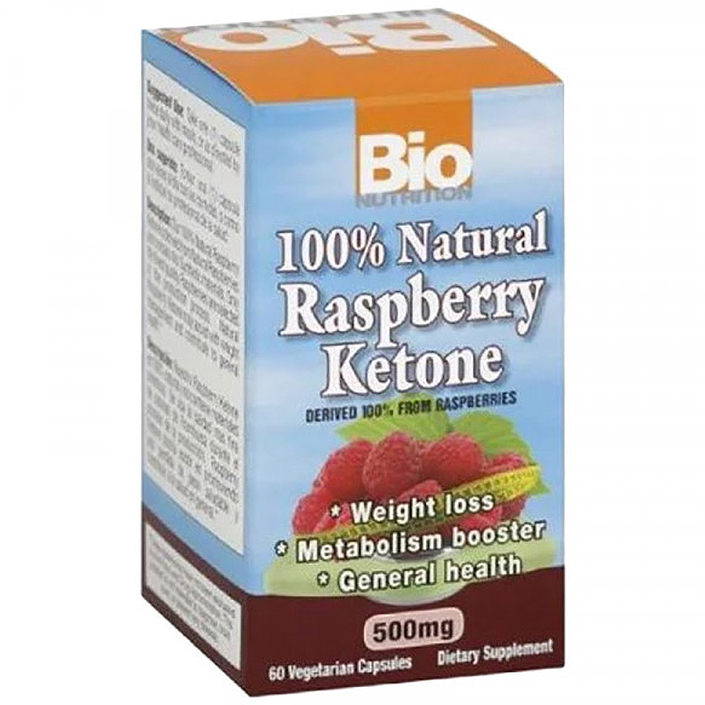 Bio Nutrition 100% Natural Raspberry ketone, 60 Veggie Capsules