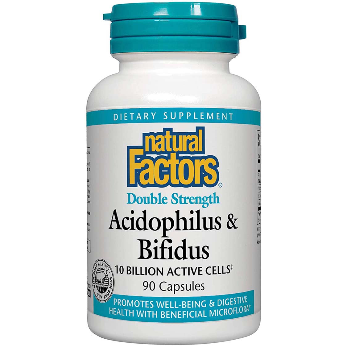 Natural Factors Acidophilus and Bifidus, 10 Billion Active Cells, 90 Capsules