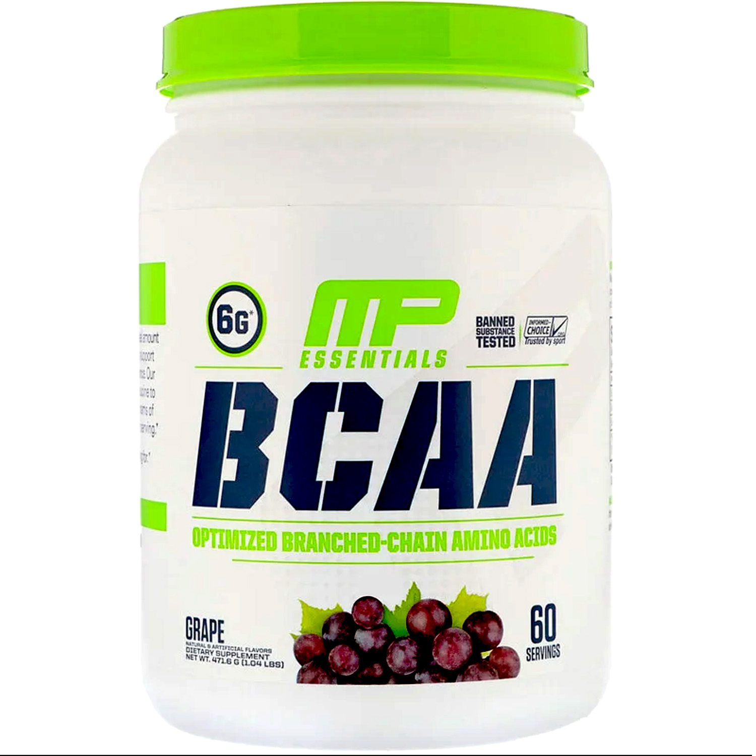 MusclePharm Essentials BCAA, Grape, 60, Supports Lean Mass Growth, Reduces Muscle Breakdown