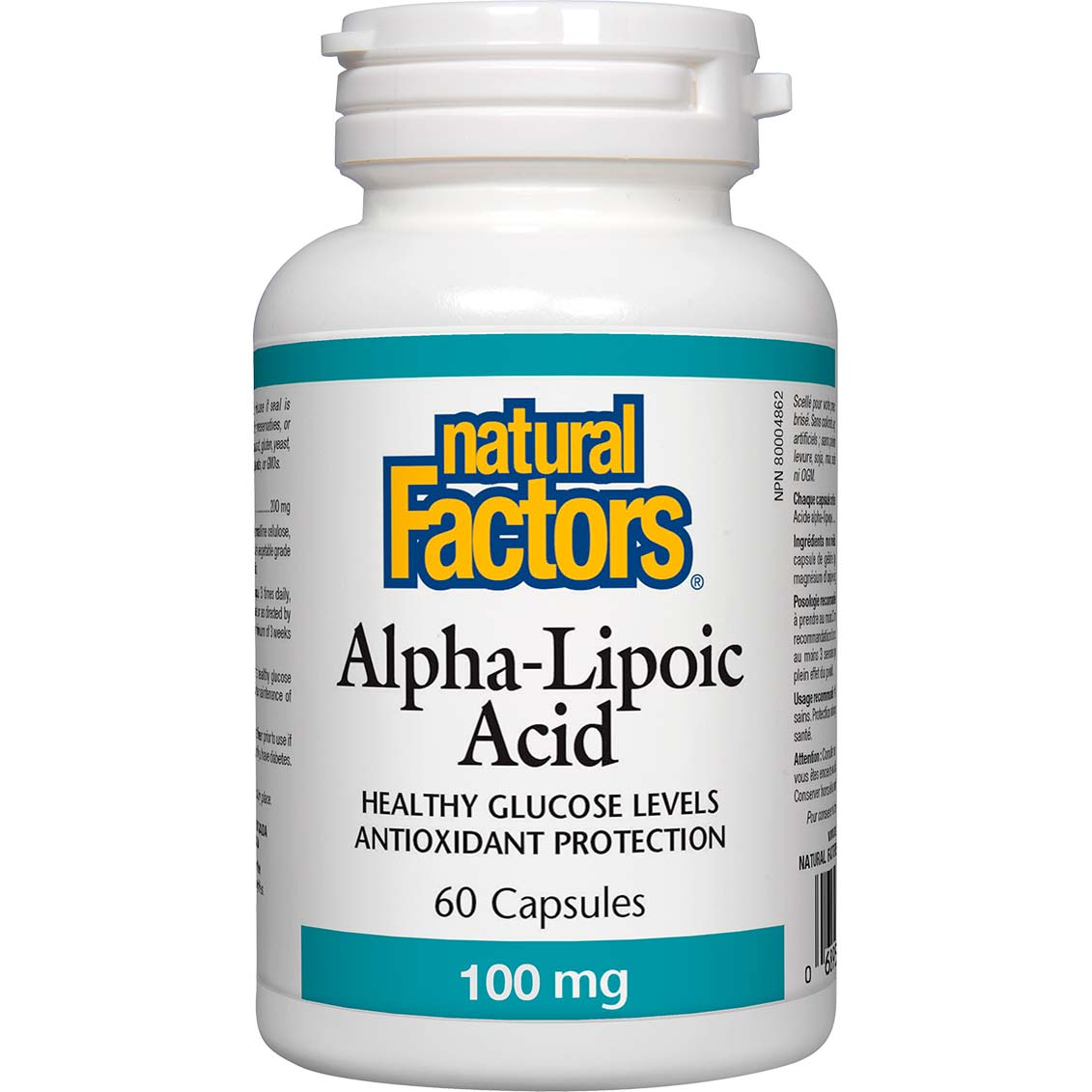 Natural Factors Alpha Lipoic Acid, 100 mg, 60 Capsules