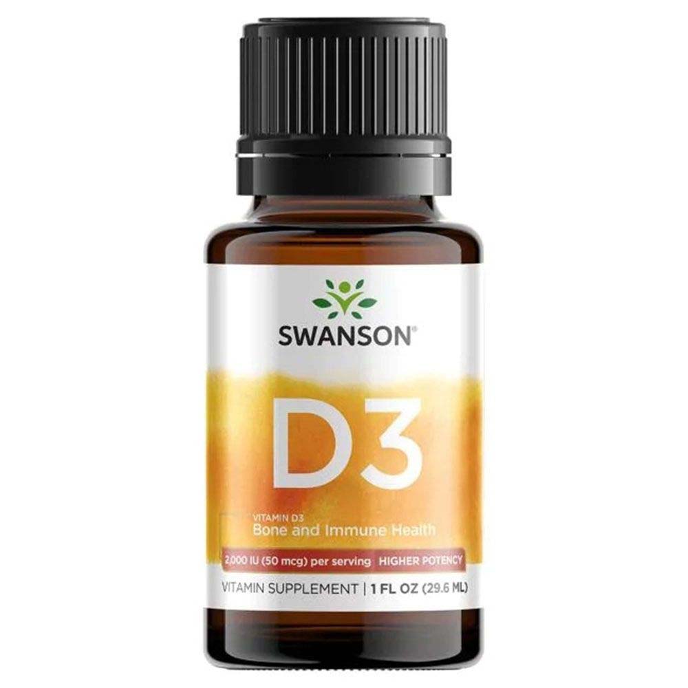 Swanson Vitamin D3 Higher Potency 29.6 ML 2000 IU 50 mcg