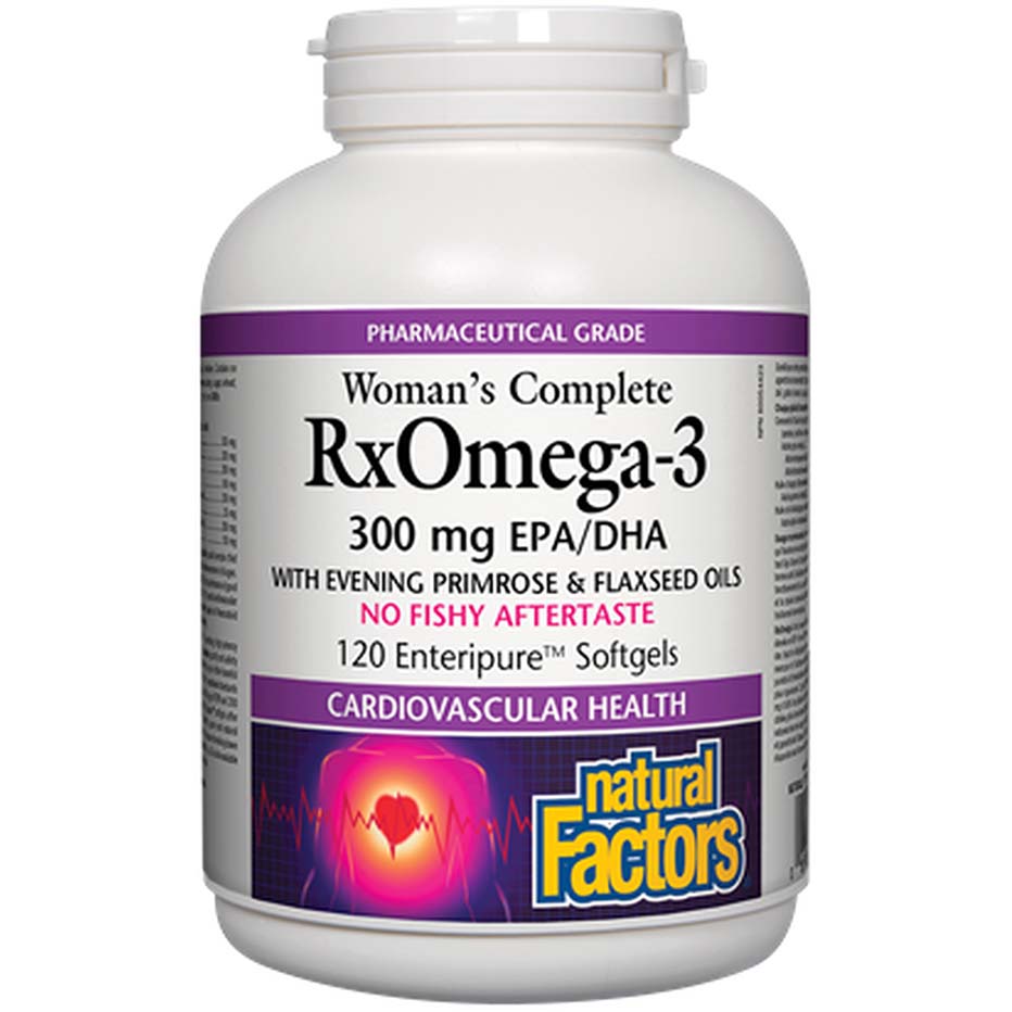 Natural Factors Women's Complete Rx Omega-3, 300 mg, 120 Softgels