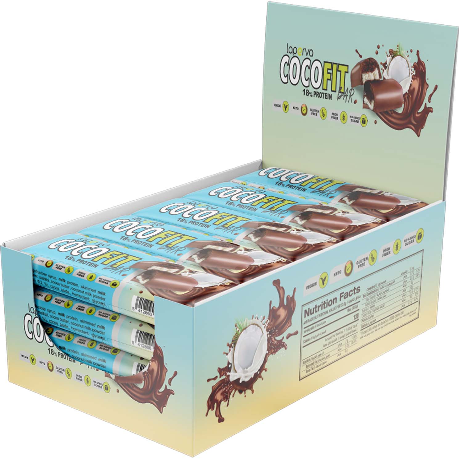 Laperva Coco Fit Bar Box of 18 Bars