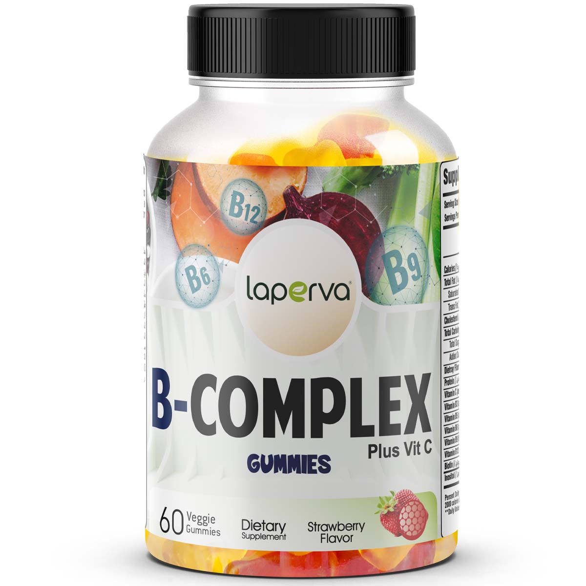 Laperva Vitamin B Complex Gummies, Strawberry, 60 Veggie Gummies