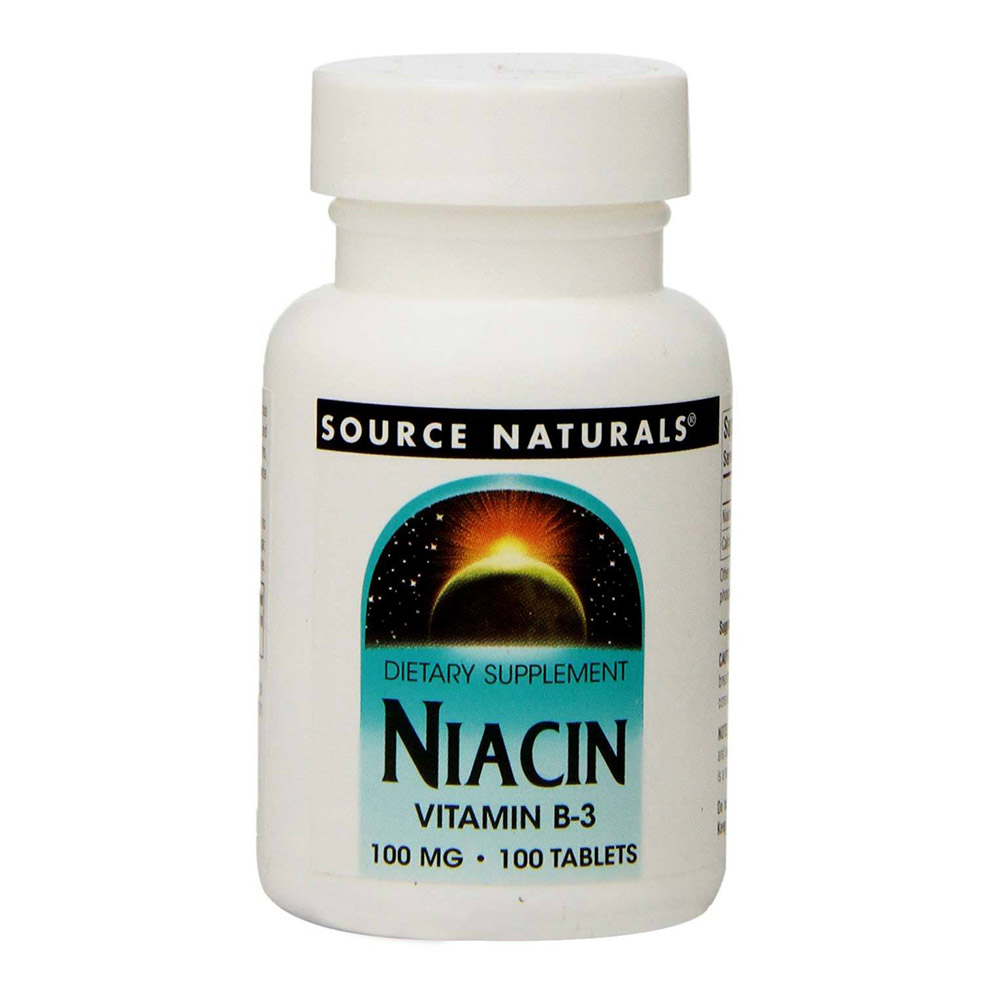 Source Naturals Niacin, 100 mg, 100 Tablets