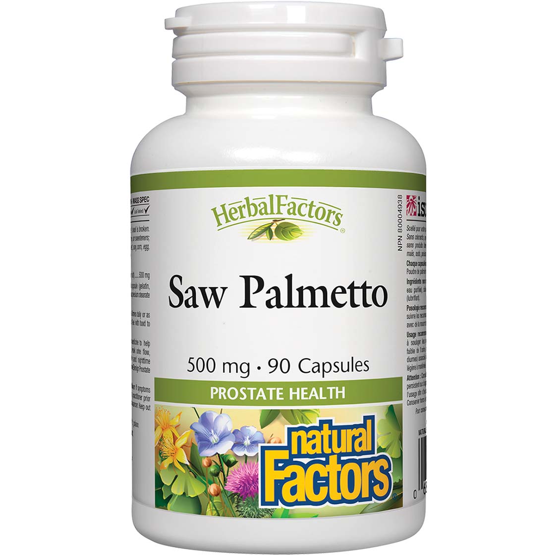 Natural Factors Saw Palmetto, 500 mg, 90 Capsules