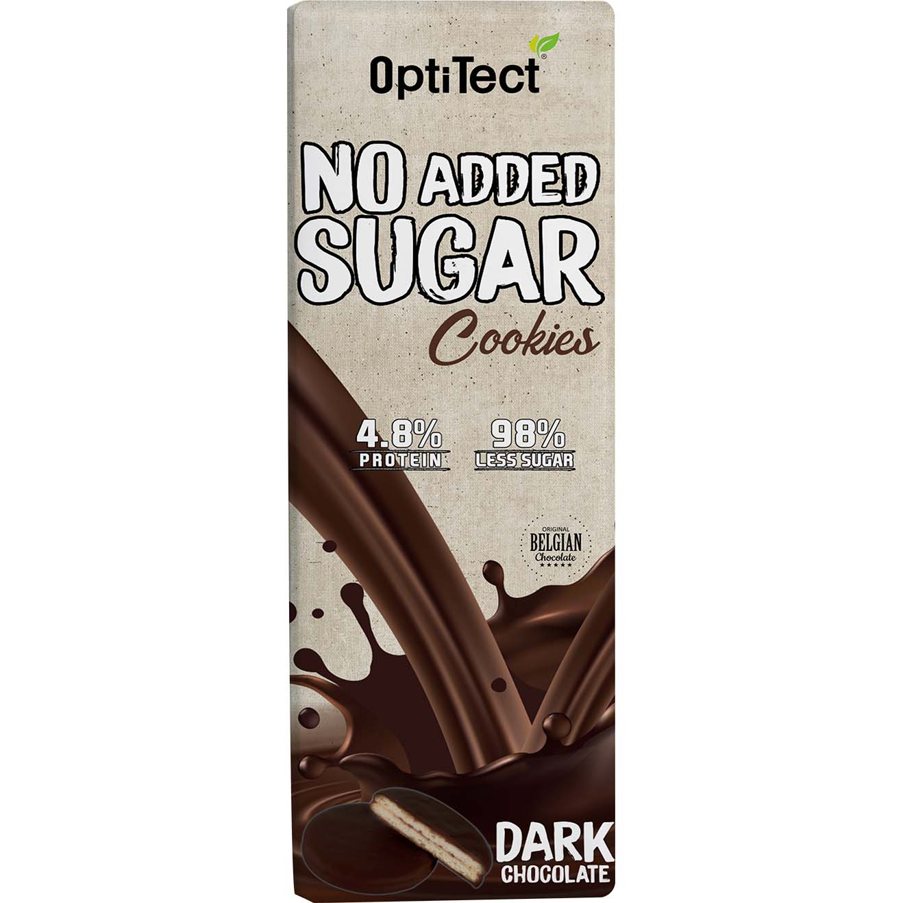 Optitect No Added Sugar Cookies, Dark Chocolate, 1 Bar