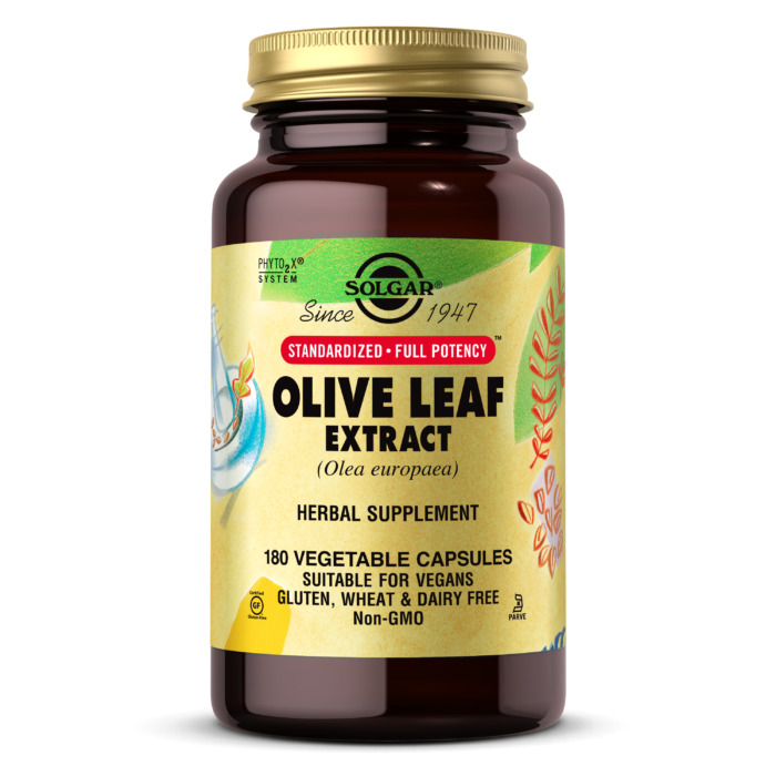 Solgar Standardized Olive Leaf Extract, 180 Vegetable Capsules