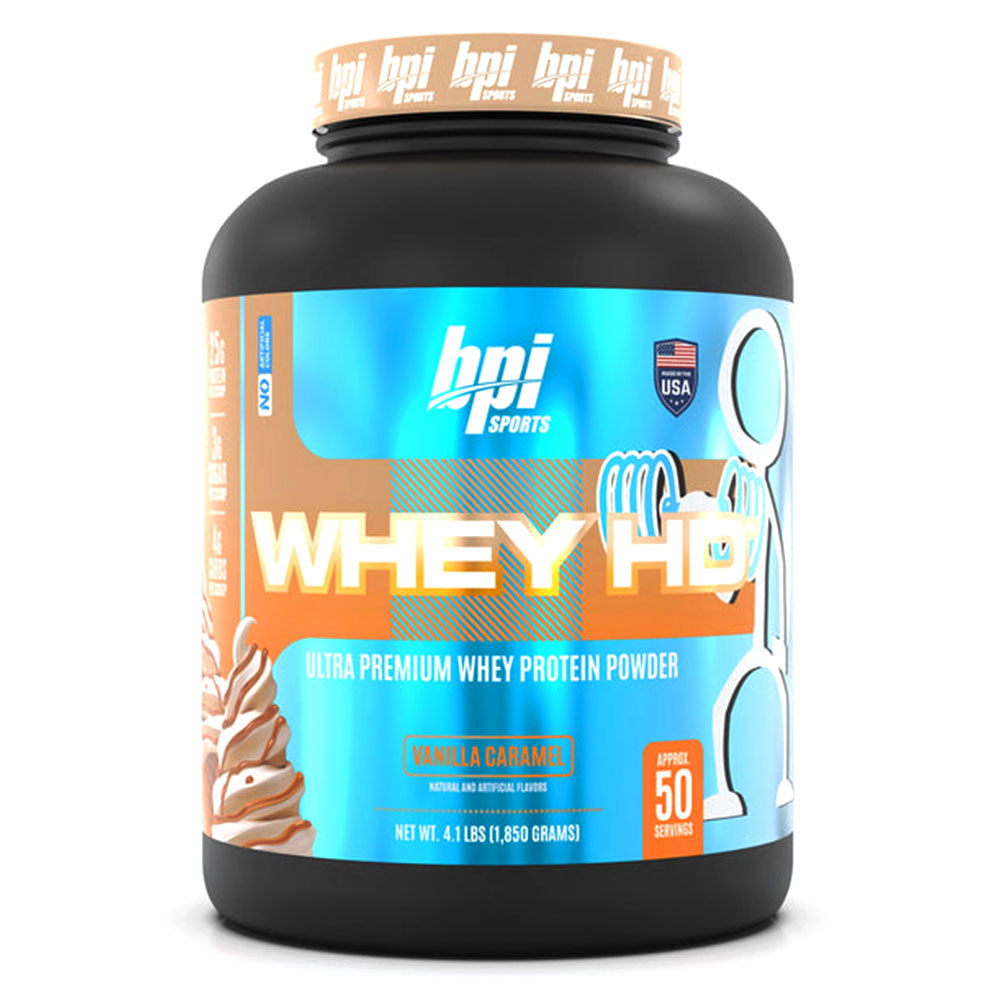 bpi Sports Whey HD, Vanilla Caramel, 4.1 Lb, Supports Building Lean Muscle Mass