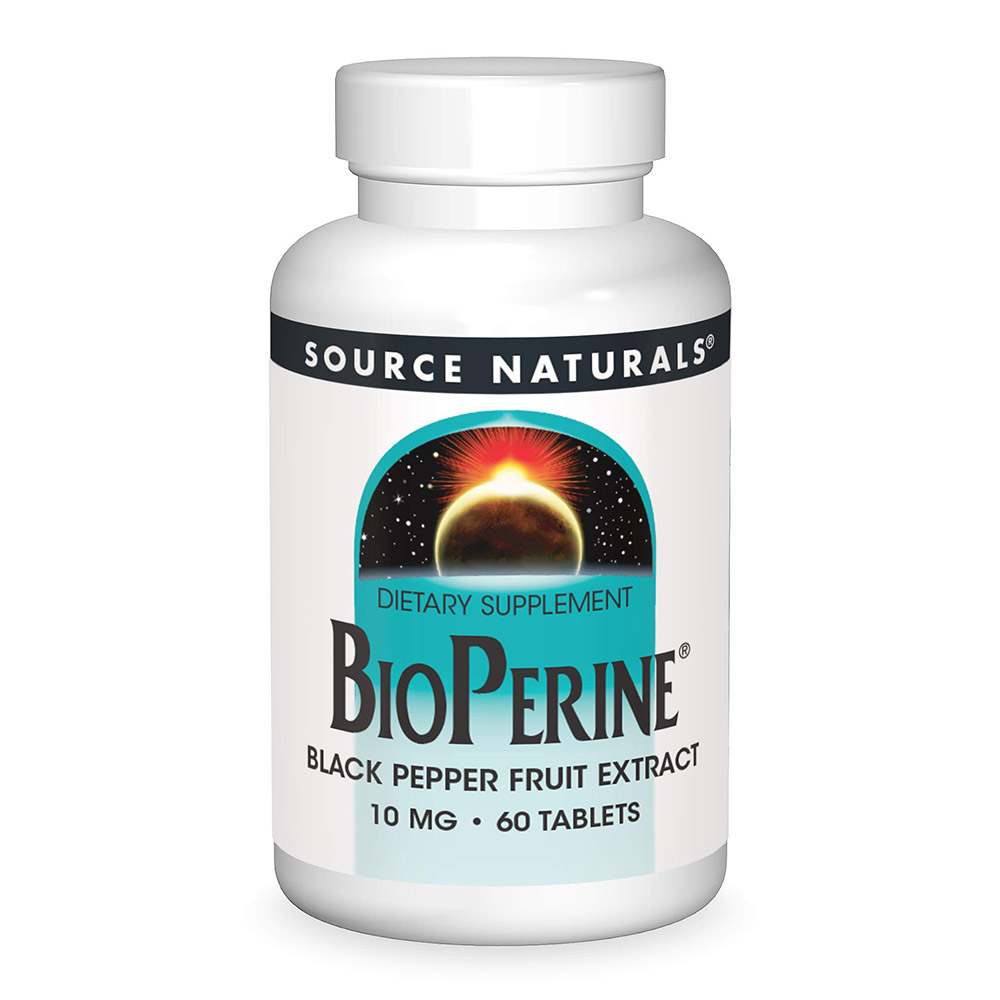 Source Naturals BioPerine, 10 mg, 60 Tablets