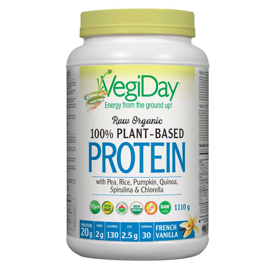 VegiDay Raw Organic Plant-Based Protein, French Vanilla, 30