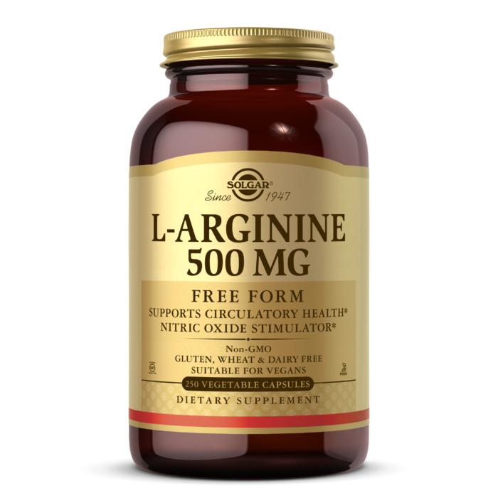Solgar L-Arginine, 500 mg, 250 Vegetable Capsules