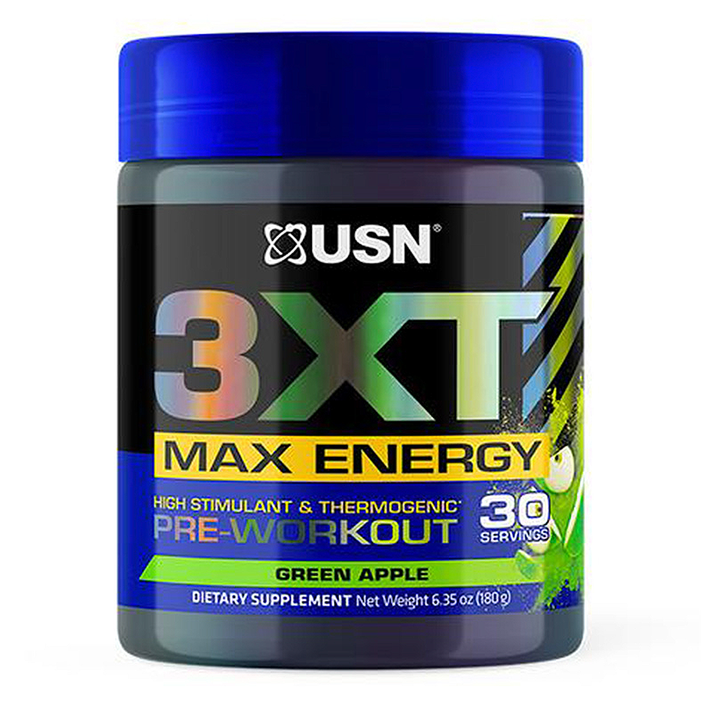 USN 3XT Max Energy, Green Apple, 30