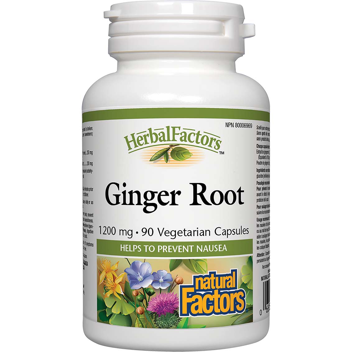 Natural Factors Ginger Root 90 Veggie Capsules 1200 mg