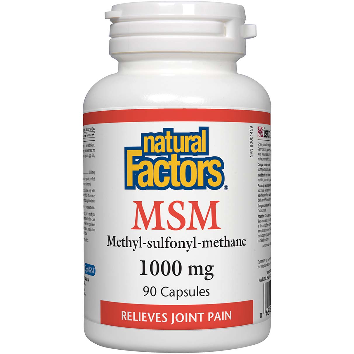 Natural Factors MSM, 1000 mg, 90 Capsules