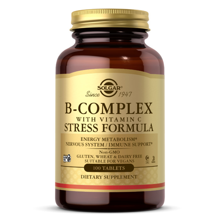 Solgar B-complex With Vitamin C Stress Formula 100 Tablets