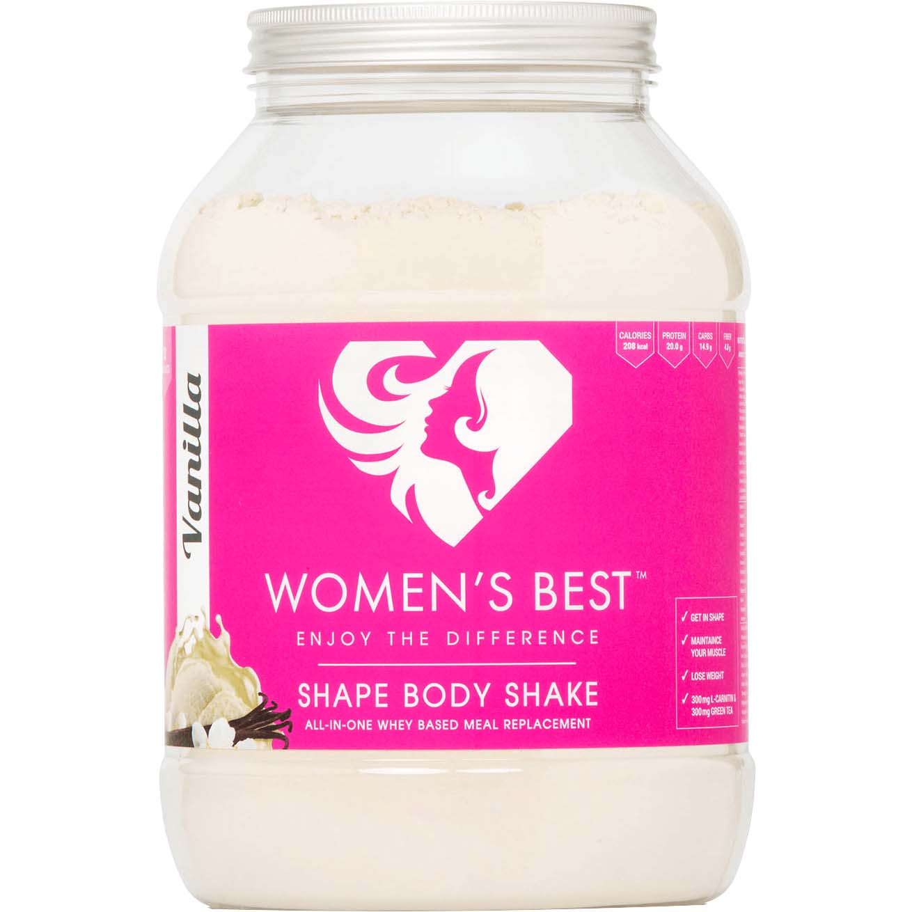 Womens Best Shape Body Shake, Vanilla, 2.2 LB